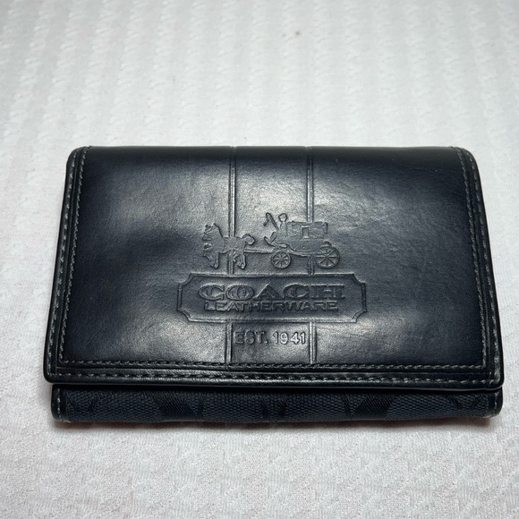 Coach Handbags - Coach Signature With Black Leather Bifold Wallet